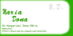 maria dona business card